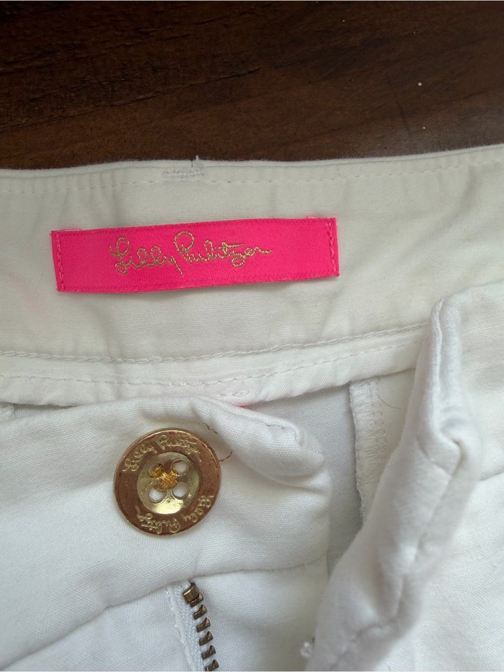 Lilly Pulitzer White Cotton Bermuda Shorts - Picture 2 of 6